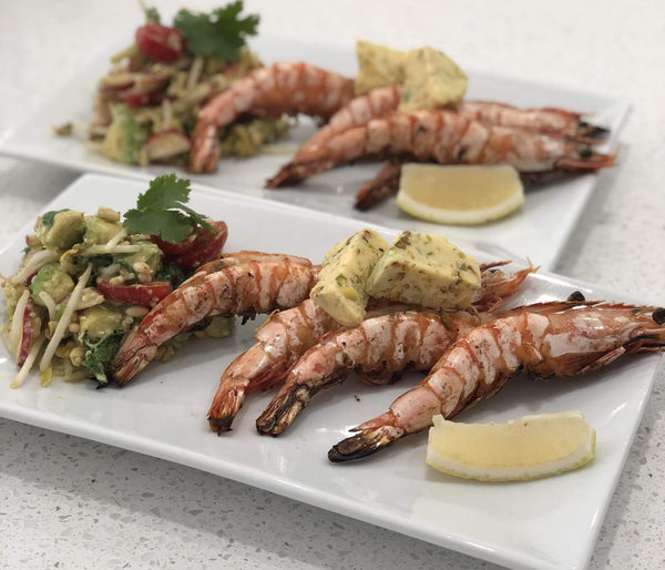 Prawns with Asian Salad